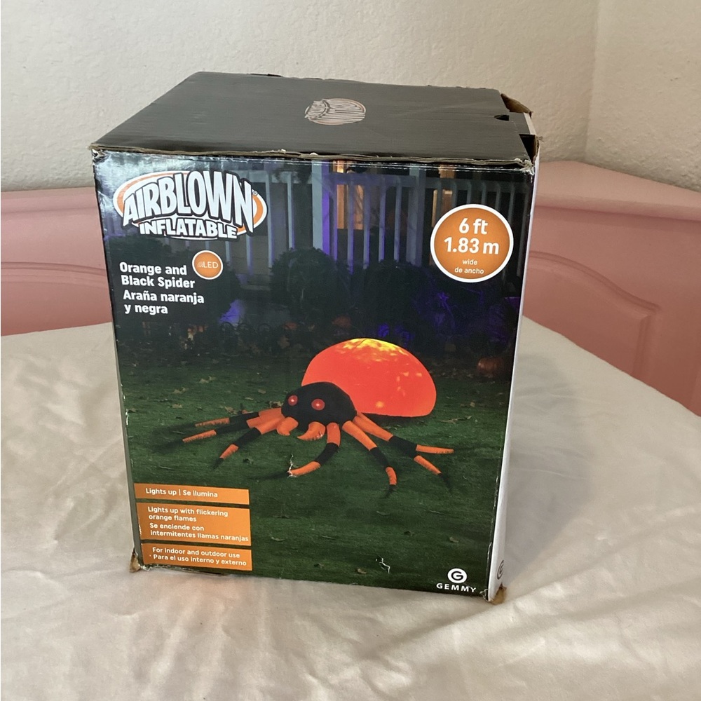 Airblown gemmi led Inflatable 6ft Spider orange,black